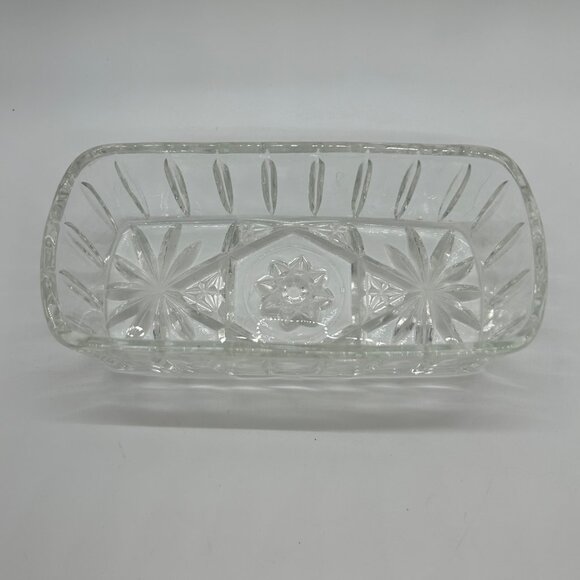 Vintage Anchor Hocking Glass Butter Dish EAPC Star Of David - Picture 11 of 12